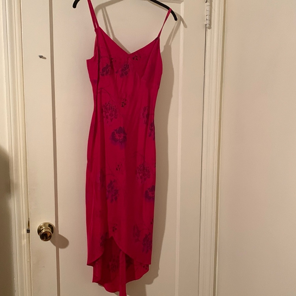 Ladies pink silk dress